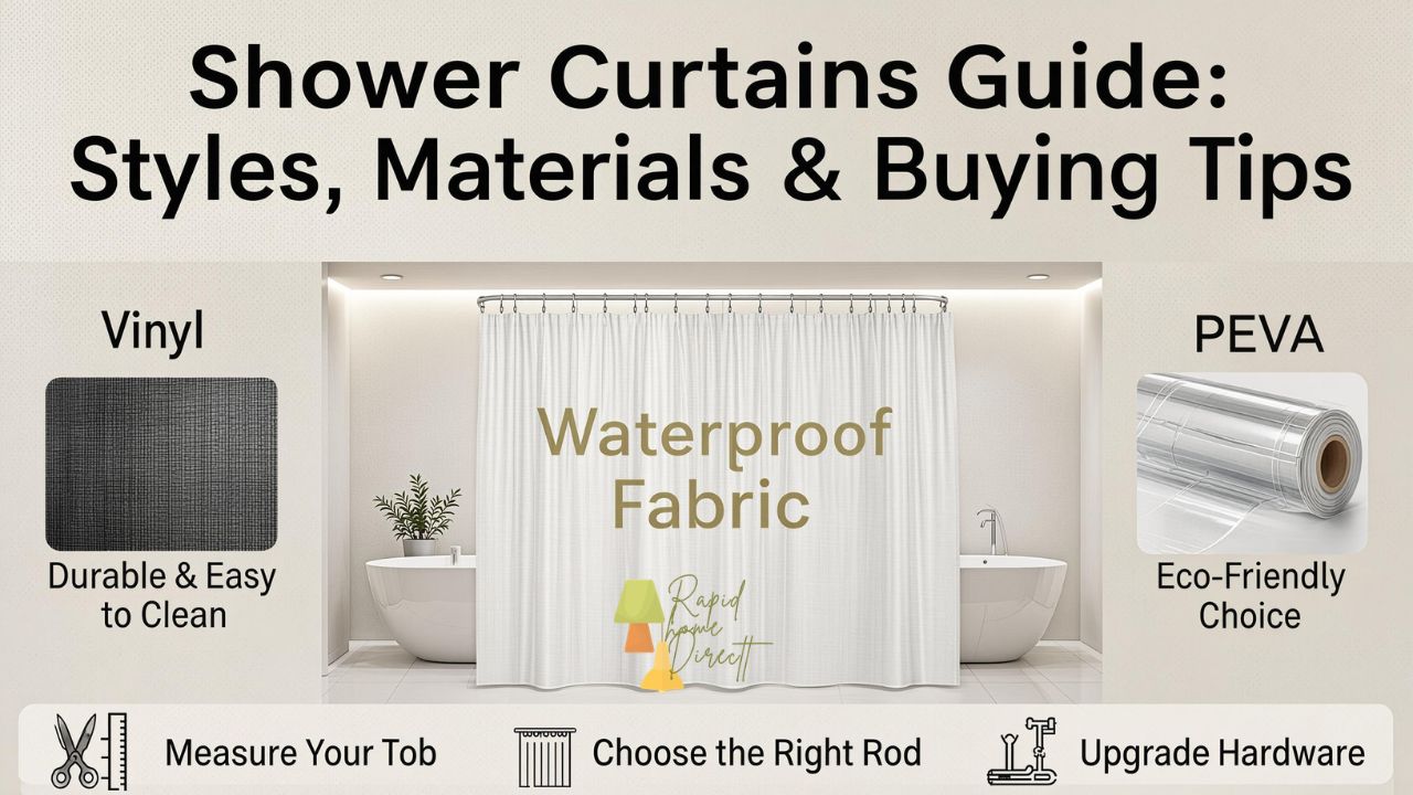 Shower Curtains Guide: Styles, Materials & Buying Tips